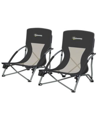 Outdoor Chair, Folding Design, Carry Bag, Cup Holders for Camping, Travel and Outdoor Activities
