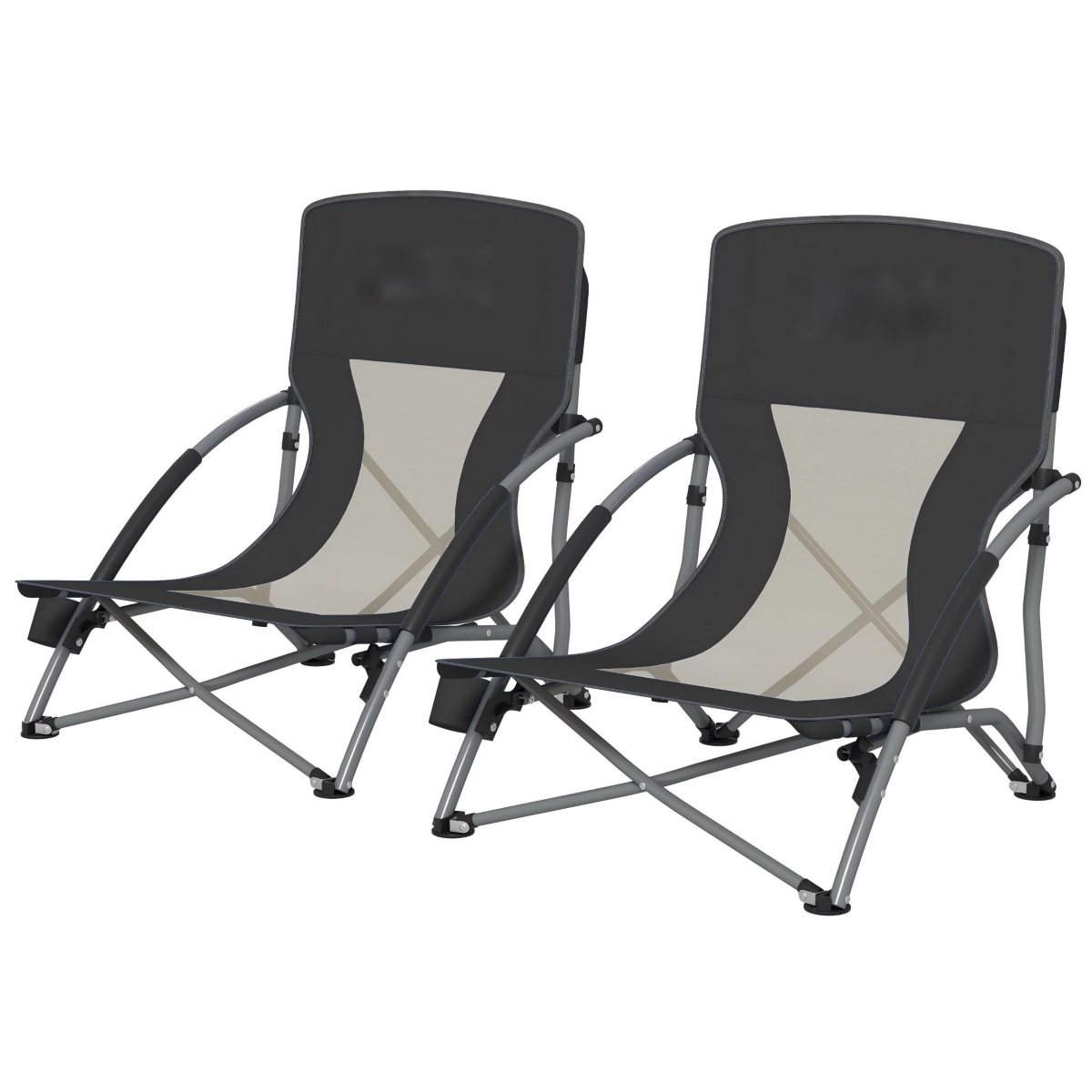 Sevorley Outdoor Chair, Folding Design, Carry Bag, Cup Holders for Camping