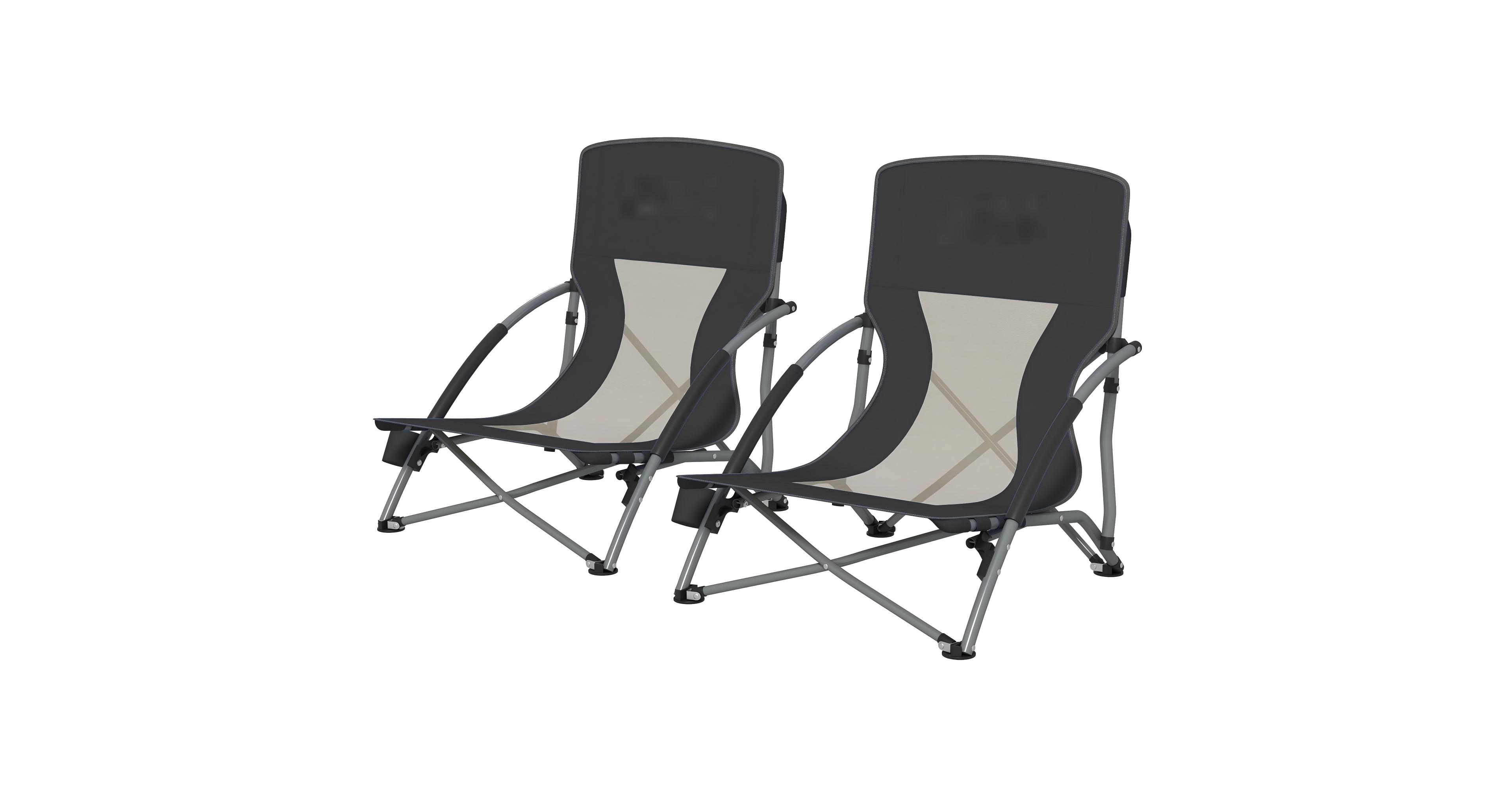 Sevorley Outdoor Chair, Folding Design, Carry Bag, Cup Holders for Camping