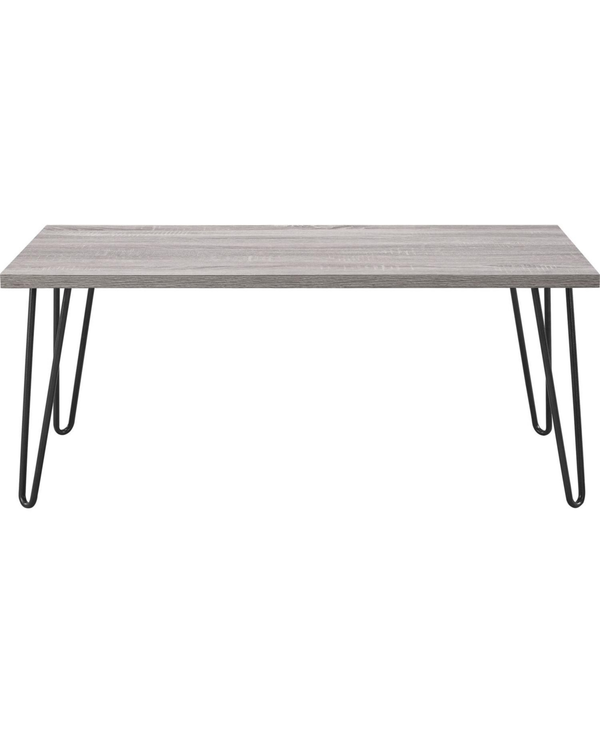 Modern Vintage Coffee Table with Wooden Top and Metal Legs for Home