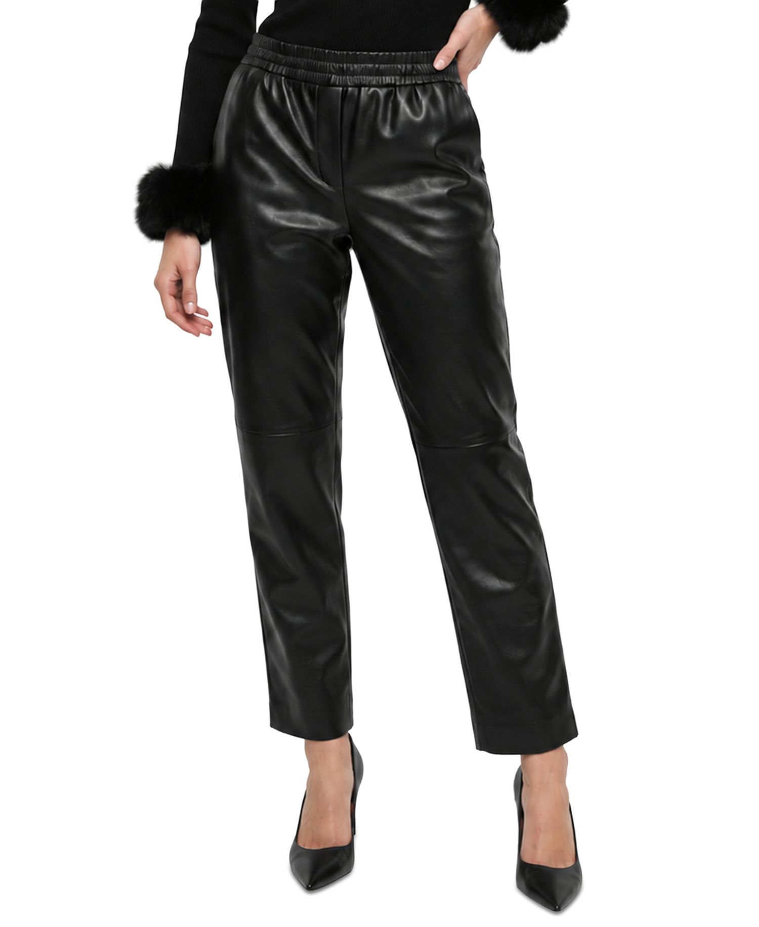 Women's Madelyn High-Rise Pull-On Slim Faux Leather Pants