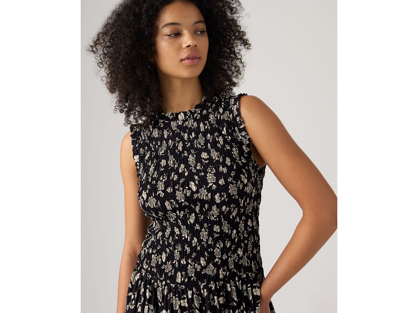Женское платье Levi's Premium Nataly Floral-Print Midi A-Line, цвет: С принтом антрацитовый — фото 3