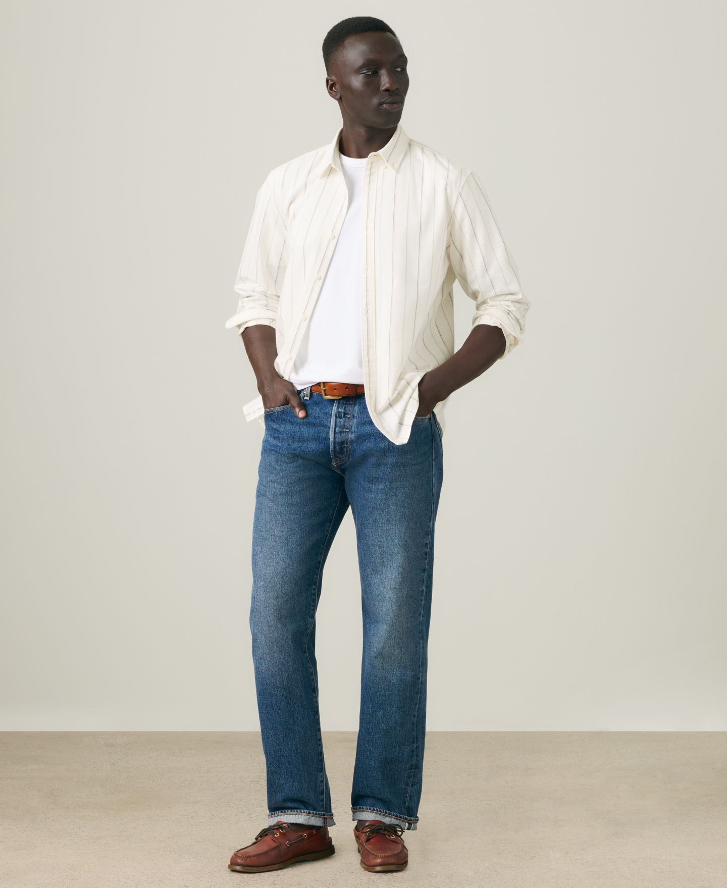 Мужская рубашка Levi's Button-Down Long-Sleeve, цвет: Облачный — фото 2