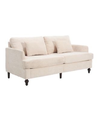 Mid Century Modern chenille Fabric Loveseat sofa, 2-Seat Upholstered Loveseat Sofa Modern Couch for Living Chenille