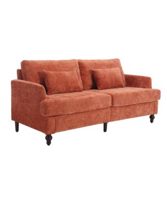 Mid Century Modern chenille Fabric Loveseat sofa, 2-Seat Upholstered Loveseat Sofa Modern Couch for Living Chenille
