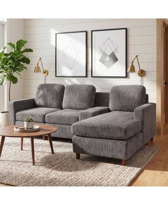 Knox 82" L-Shaped Sectional Sofa with Storage and Reversible Chaise