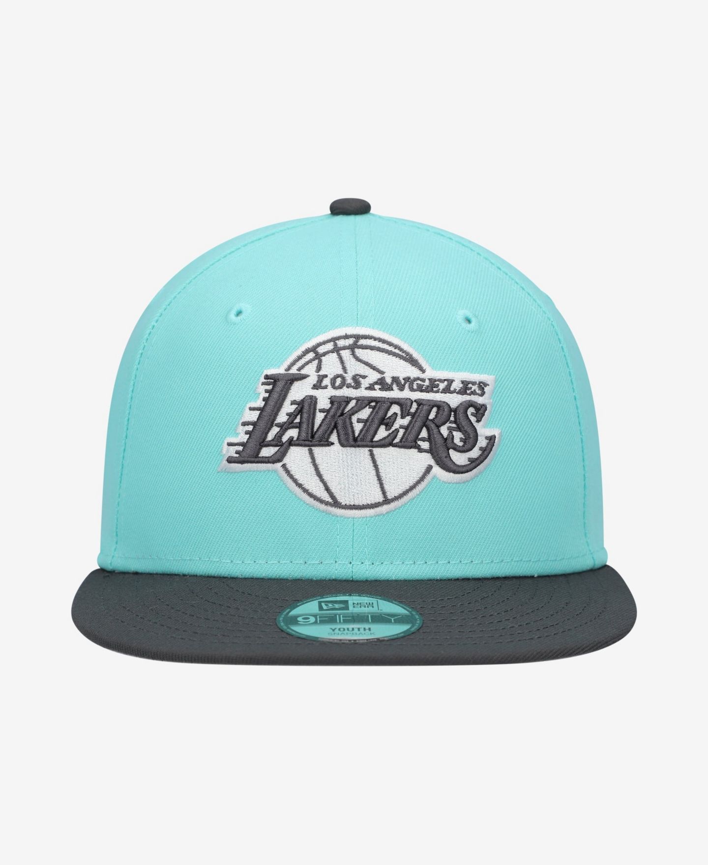 Детская кепка-снэпбэк New Era Los Angeles Lakers 9FIFTY, Turquoise/Charcoal — фото 2