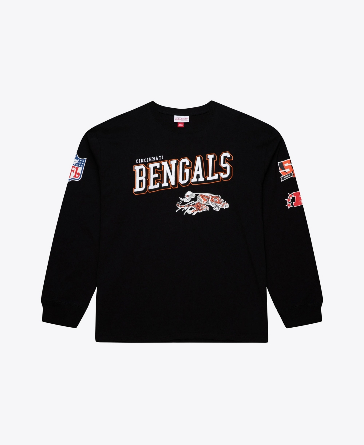 Mitchell & Ness Men's Big & Tall Cincinnati Bengals Graphic Long-Sleeve T-Shirt