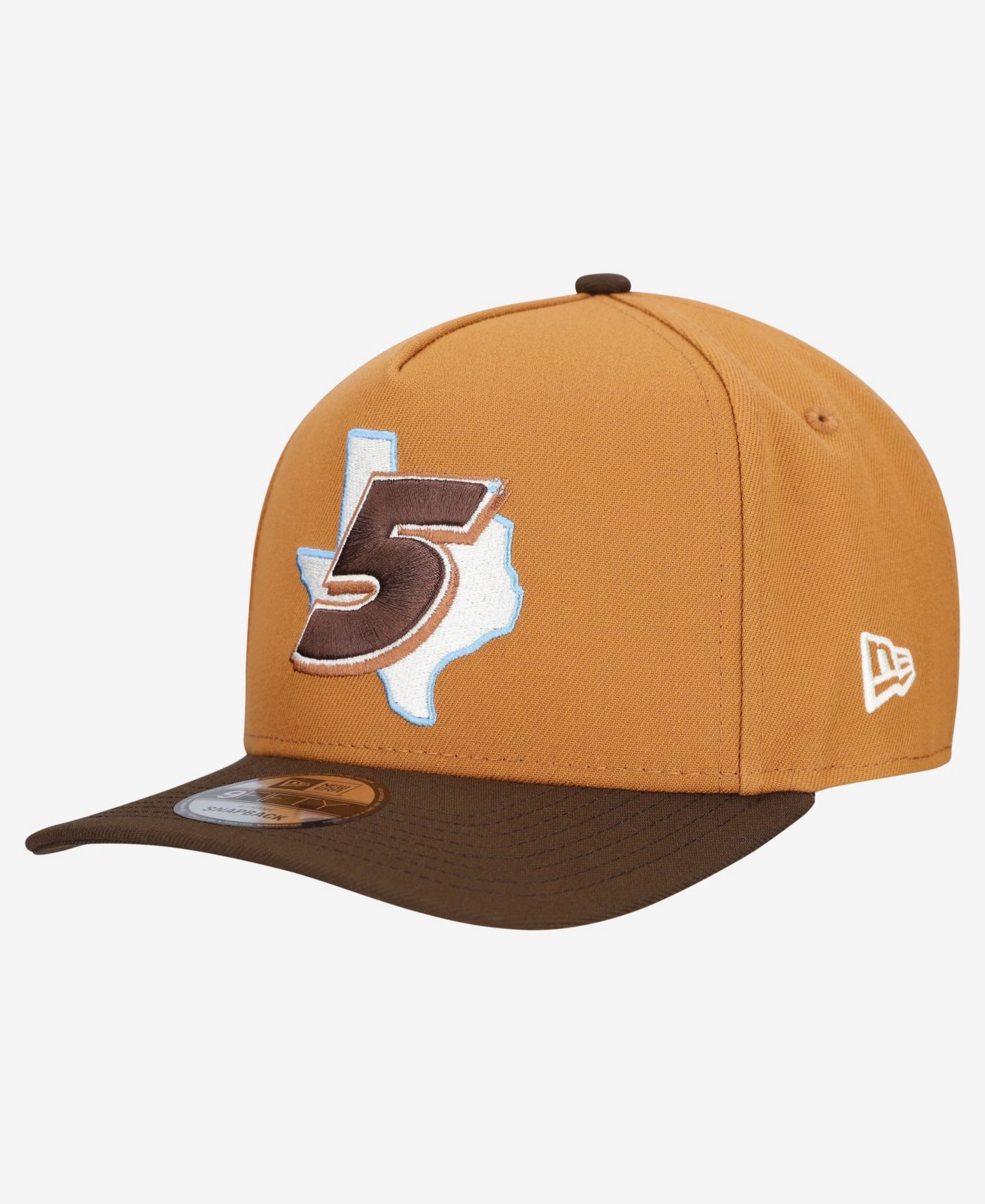 Мужская кепка New Era Brown Kyle Larson Texas A-Frame 9FIFTY Snapback Hat — фото 3