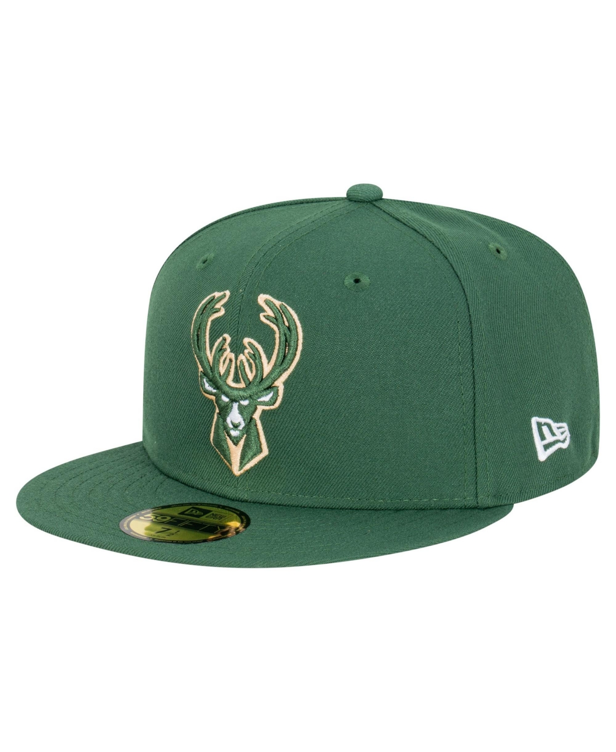New Era Men's Hunter Green Milwaukee Bucks Team 59FIFTY Fitted Hat
