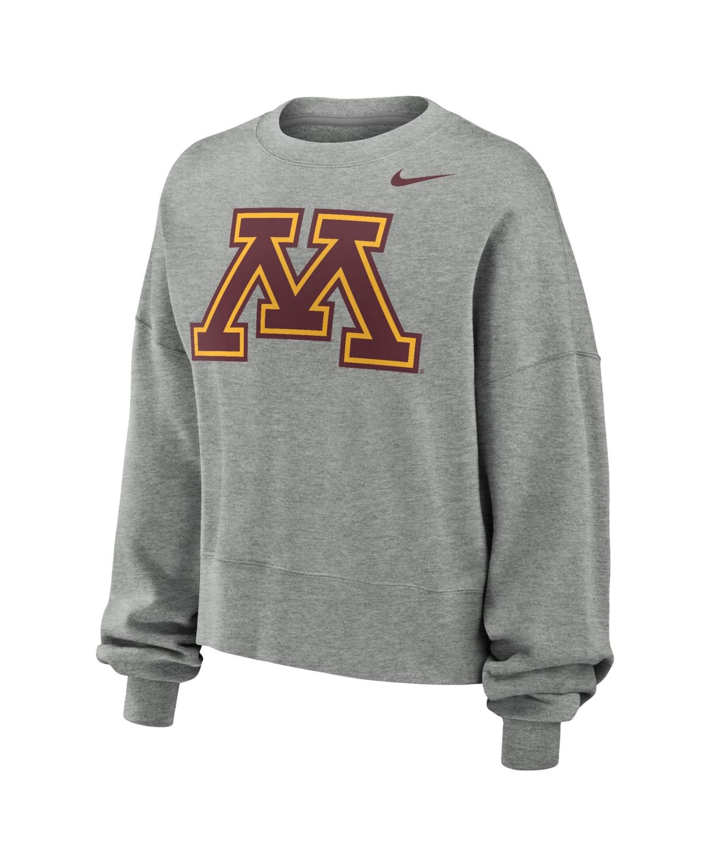 Женская толстовка Nike Heather Gray Minnesota Golden Gophers Phoenix Fleece Pullover — фото 2