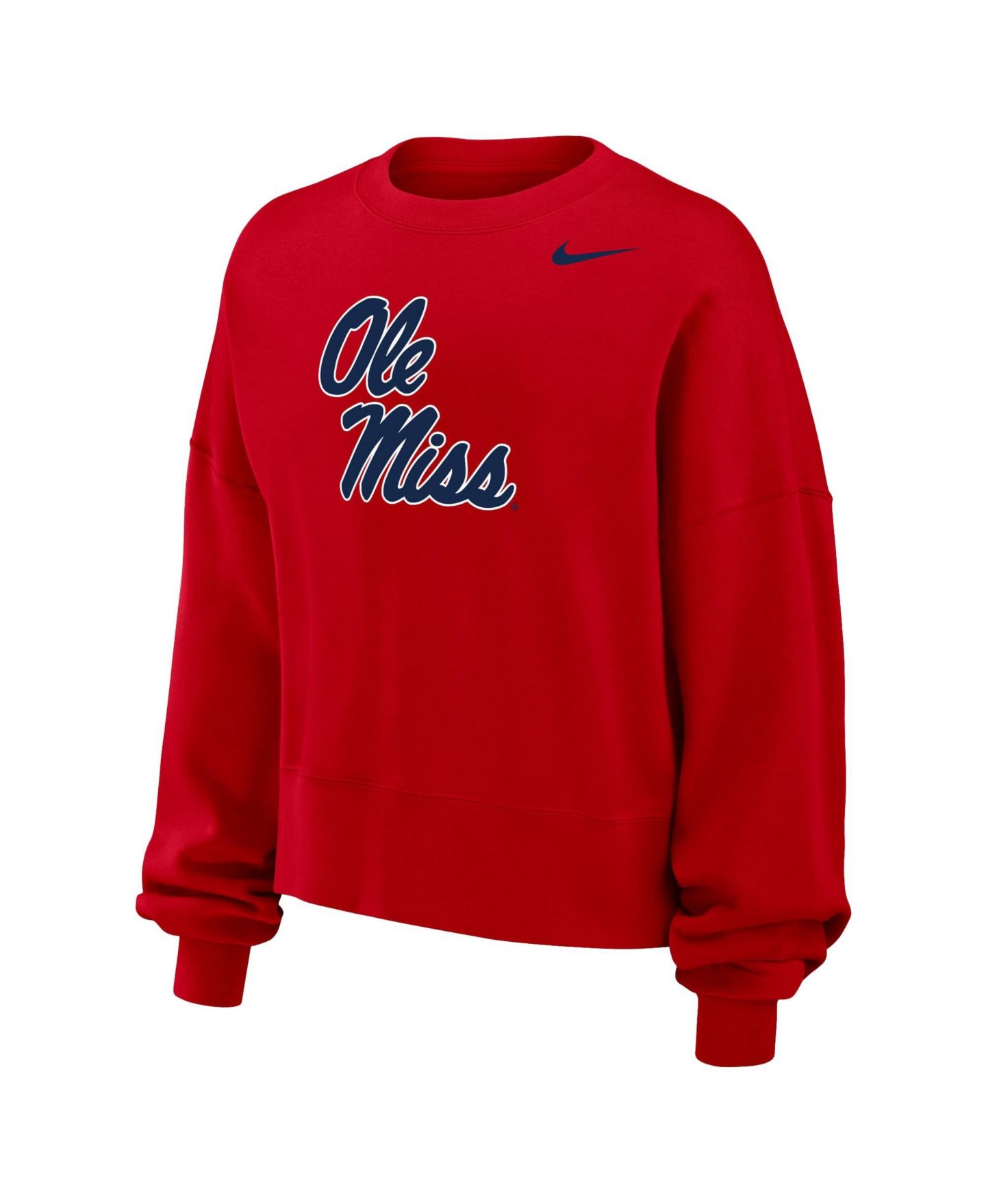 Женская толстовка Nike Red Ole Miss Rebels Phoenix Fleece Pullover — фото 2