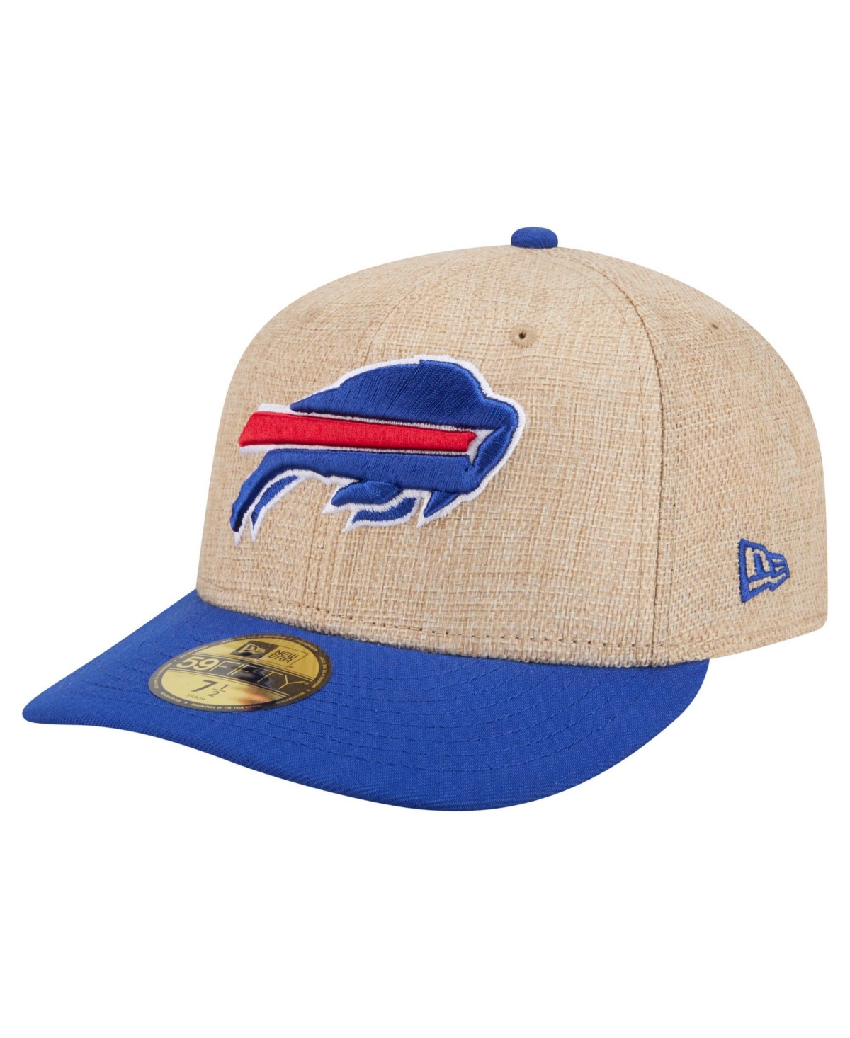 New Era Men's Natural/Royal Buffalo Bills Pre-Curved Twine 59FIFTY Fitted Hat
