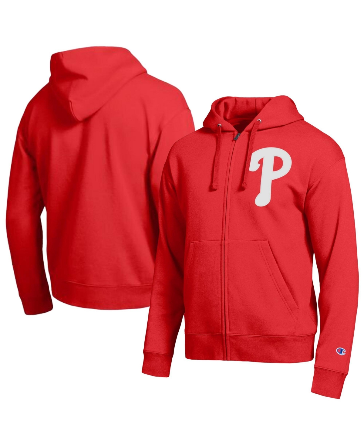 Champion Men's Philadelphia Phillies Full-Zip Graphic Classic-Fit Powerblend Hoodie