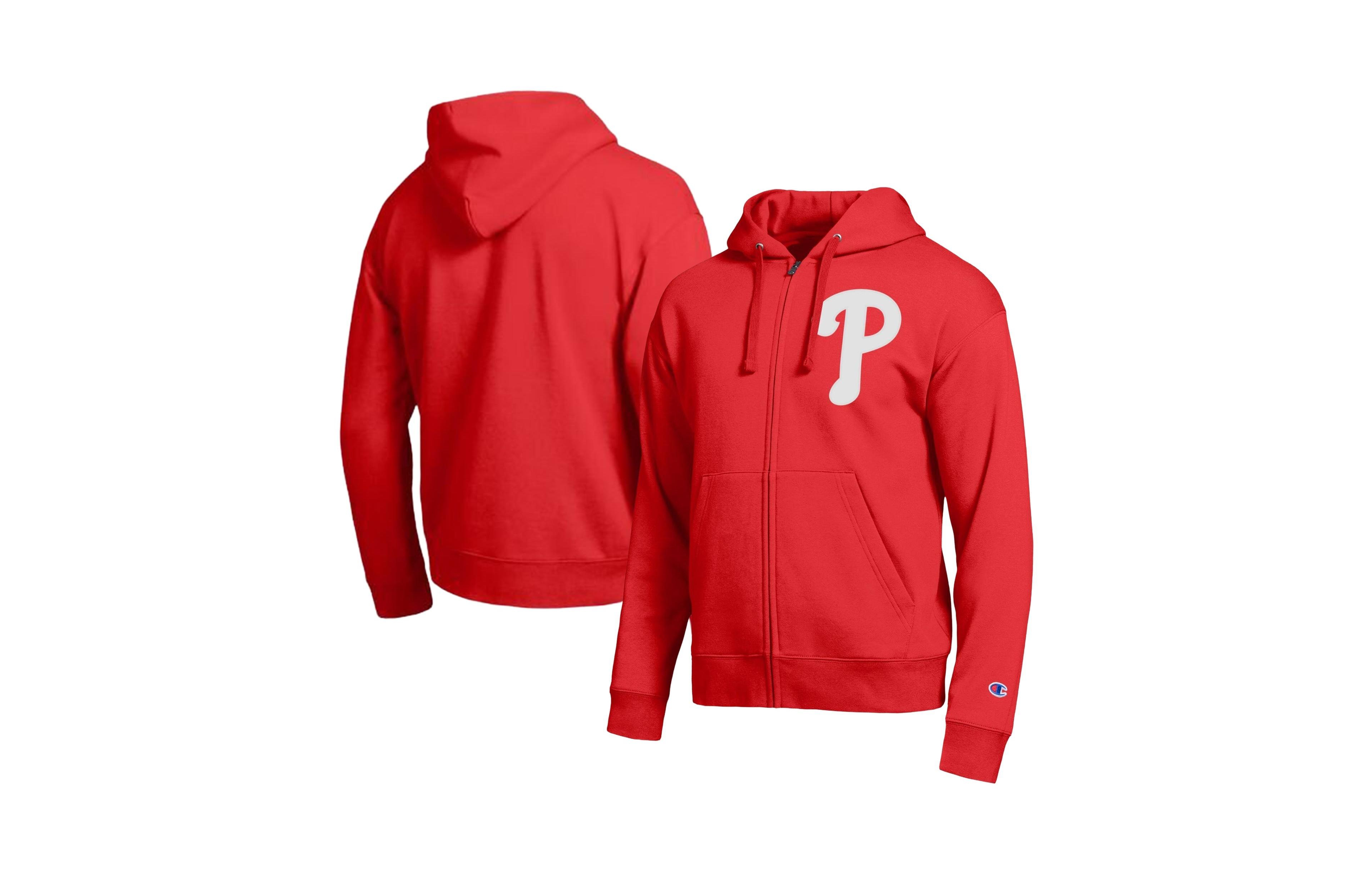 Champion Men's Philadelphia Phillies Full-Zip Graphic Classic-Fit Powerblend Hoodie
