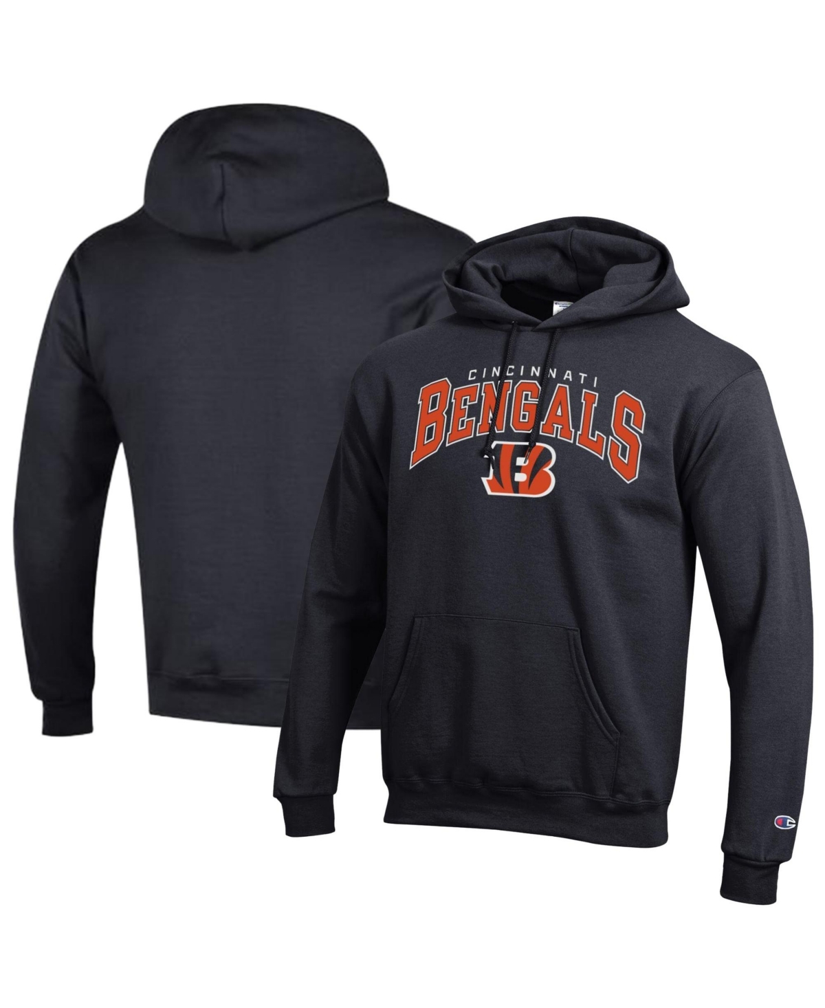 Champion Men's Cincinnati Bengals Powerblend Graphic Fleece-Lined Hoodie - Black