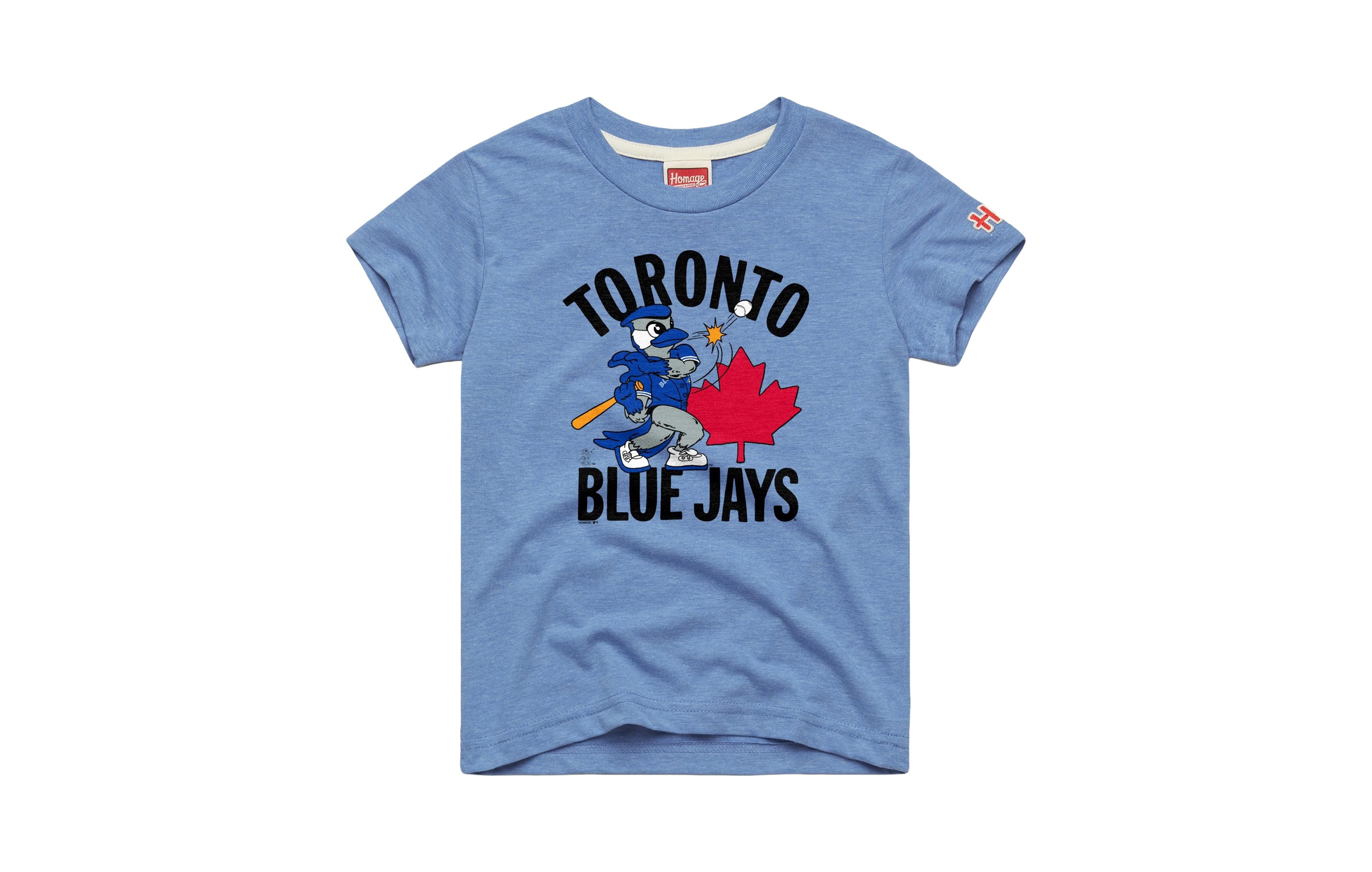Homage Boys' and Girls' Toronto Blue Jays Tri-Blend Short-Sleeve Graphic T-Shirt