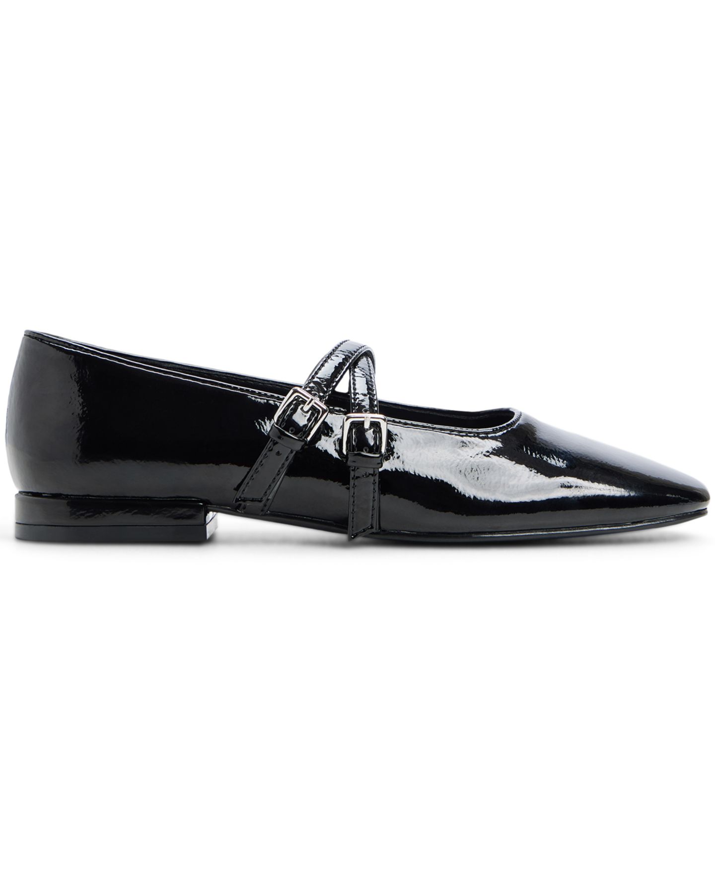 Женские балетки ALDO Elinora Mary Jane Flats, цвет: Чёрный лаковый — фото 2