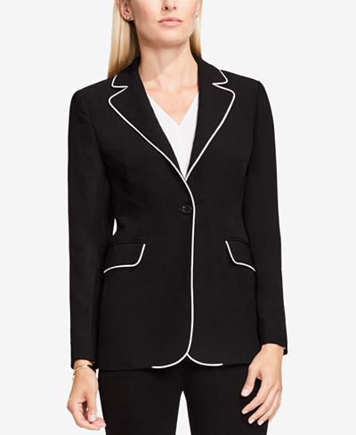 Vince Camuto Contrast-Trim Blazer