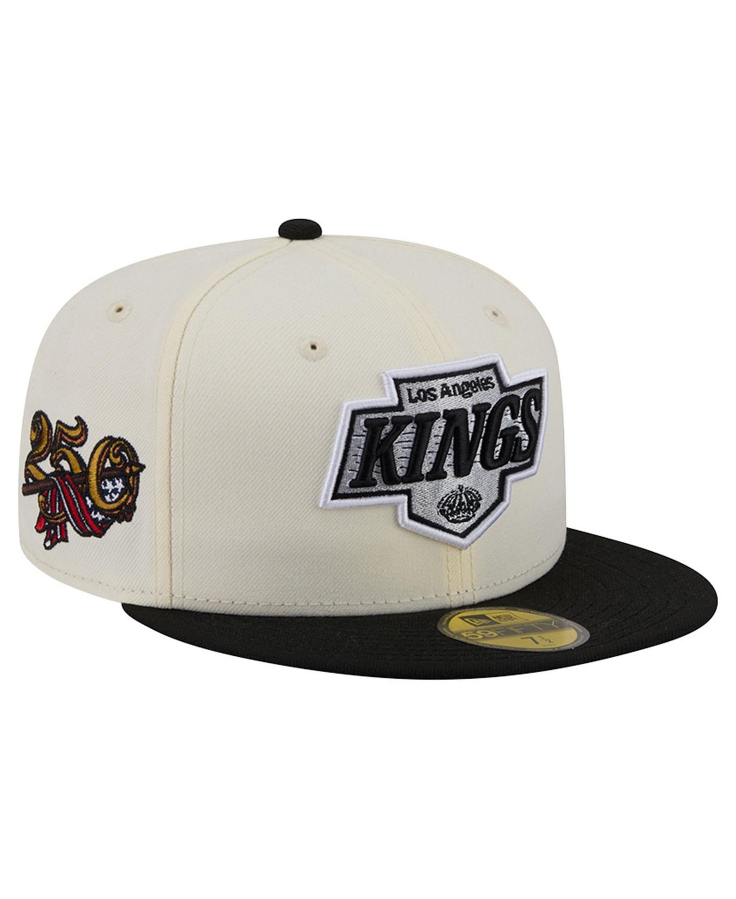 Мужская кепка New Era Cream Los Angeles Kings America's 250th Two-Tone 59FIFTY Fitted Hat — фото 1