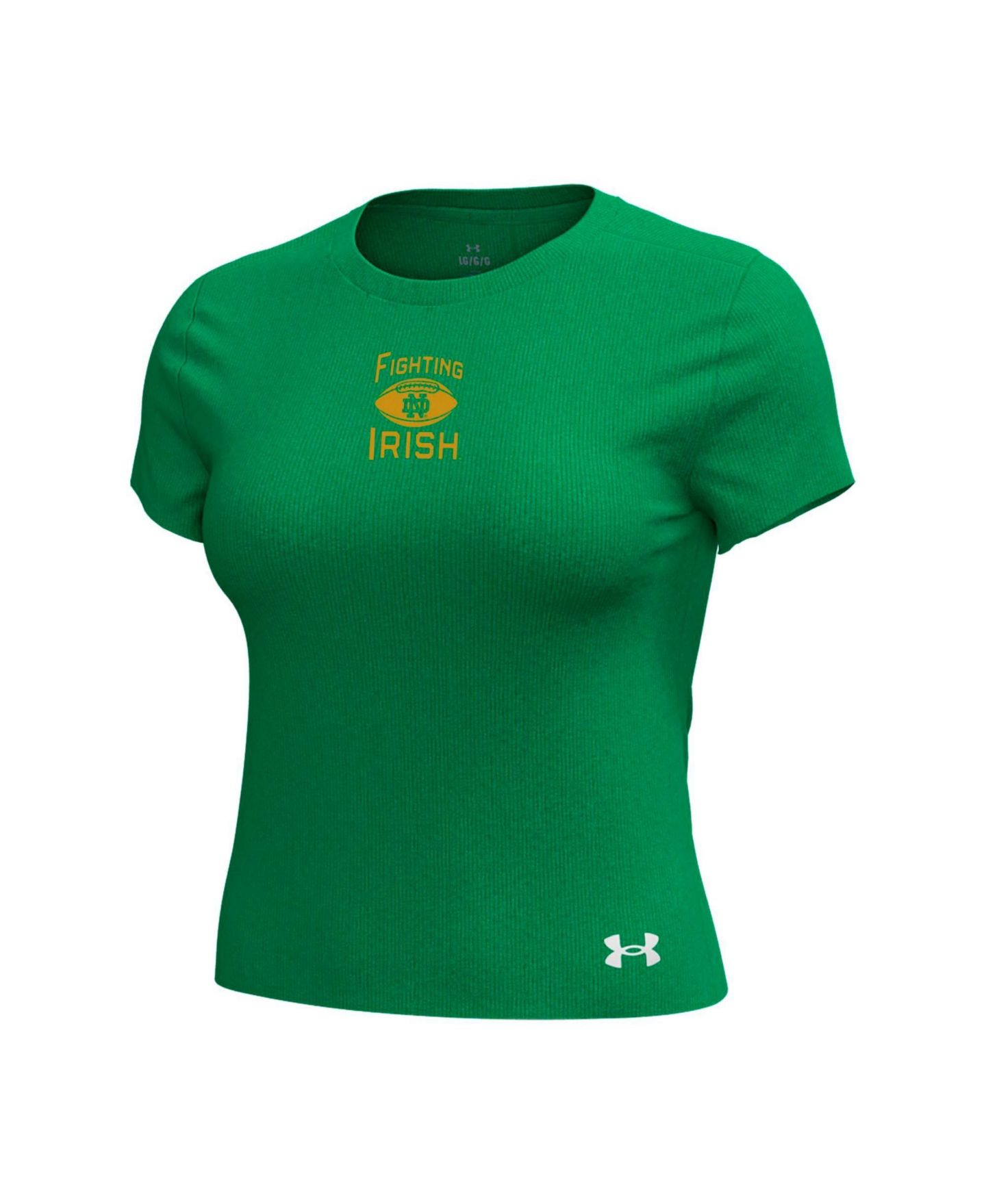 Женская футболка Under Armour Kelly Green Notre Dame Fighting Irish Irish Wear Green Collection Meridian — фото 2