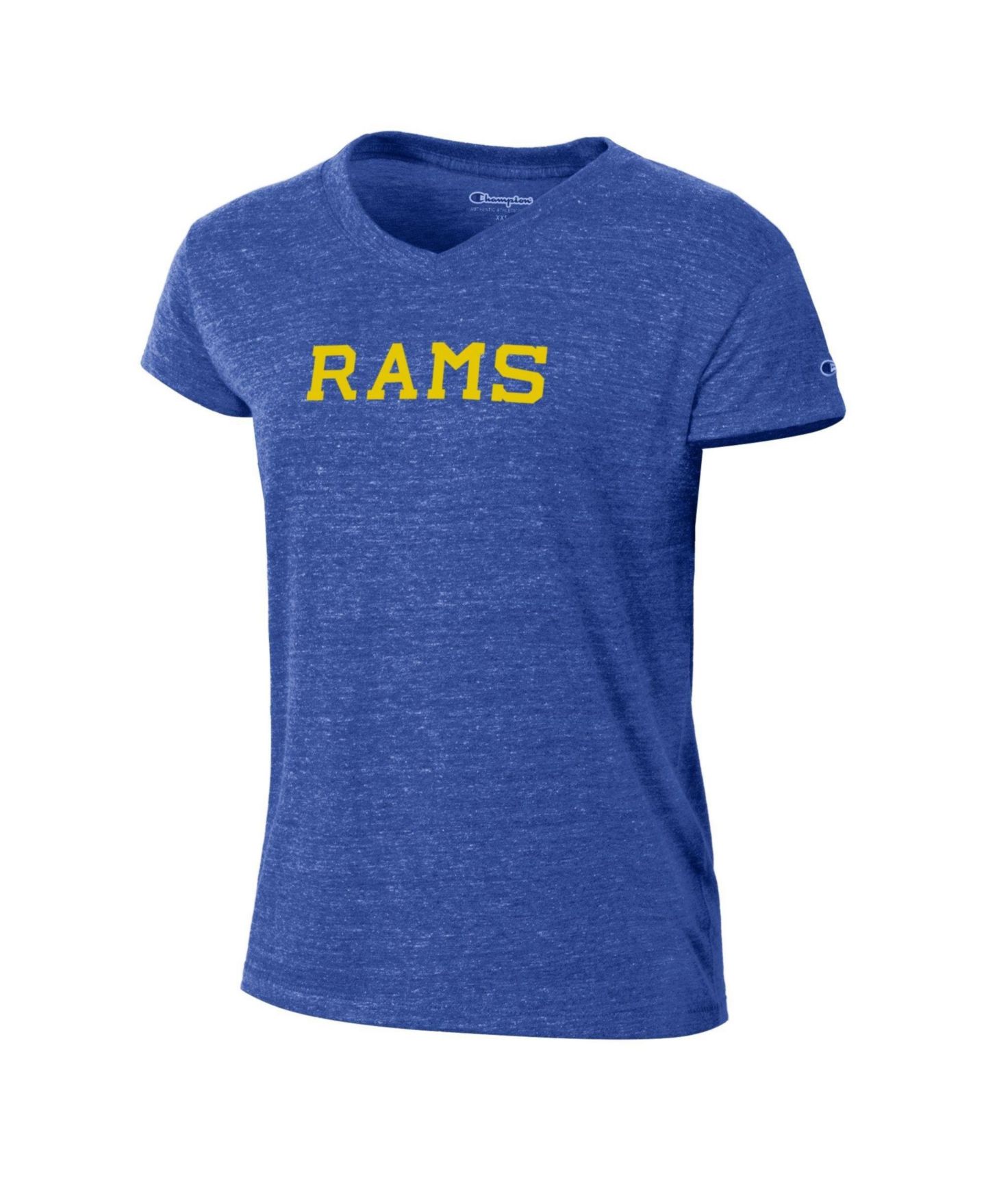 Женская футболка Champion Heather Royal Los Angeles Rams Triumph Tri-Blend V-Neck — фото 2