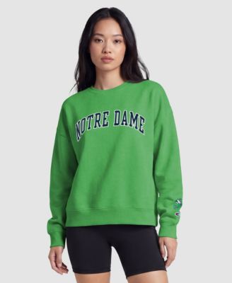 Women's  Green Notre Dame Fighting Irish Fleece Crew Sweatshirt