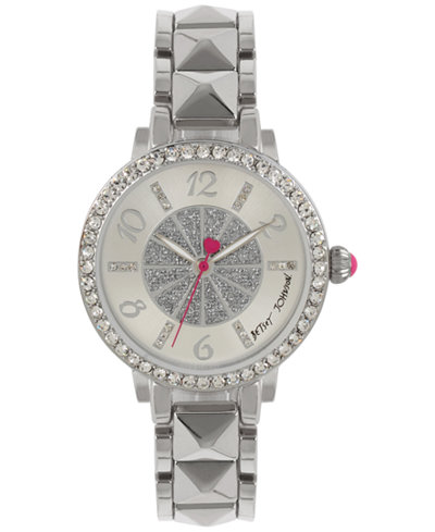 Betsey Johnson Women's Silver-Tone Bracelet Watch 35mm BJ00617-01