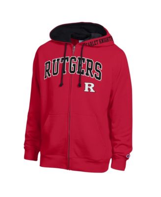 Men's Scarlet Rutgers Scarlet Knights Arch Logo Full-Zip Fleece Hoodie