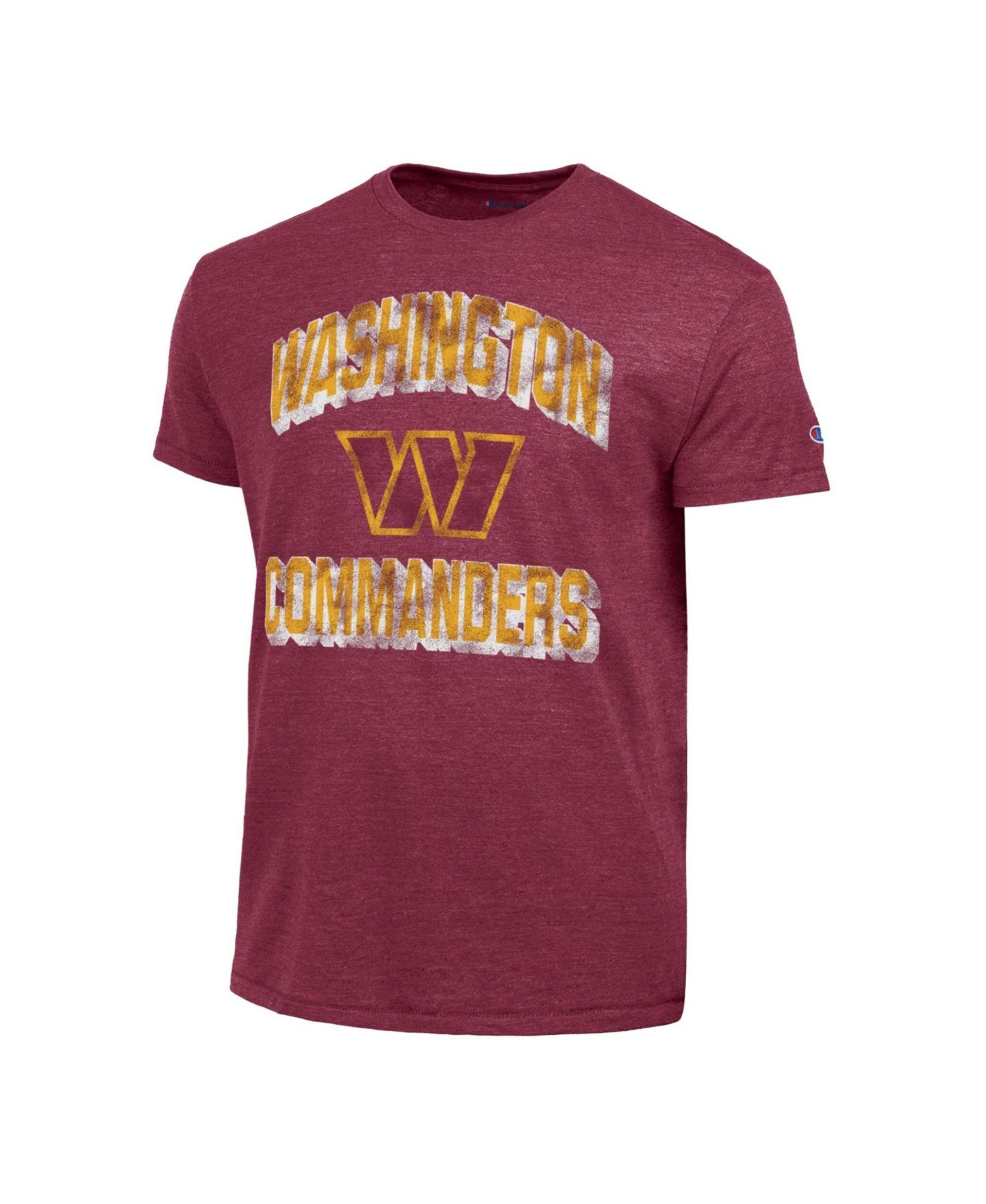 Мужская футболка Champion Burgundy Washington Commanders Ultimate Tri-Blend — фото 2