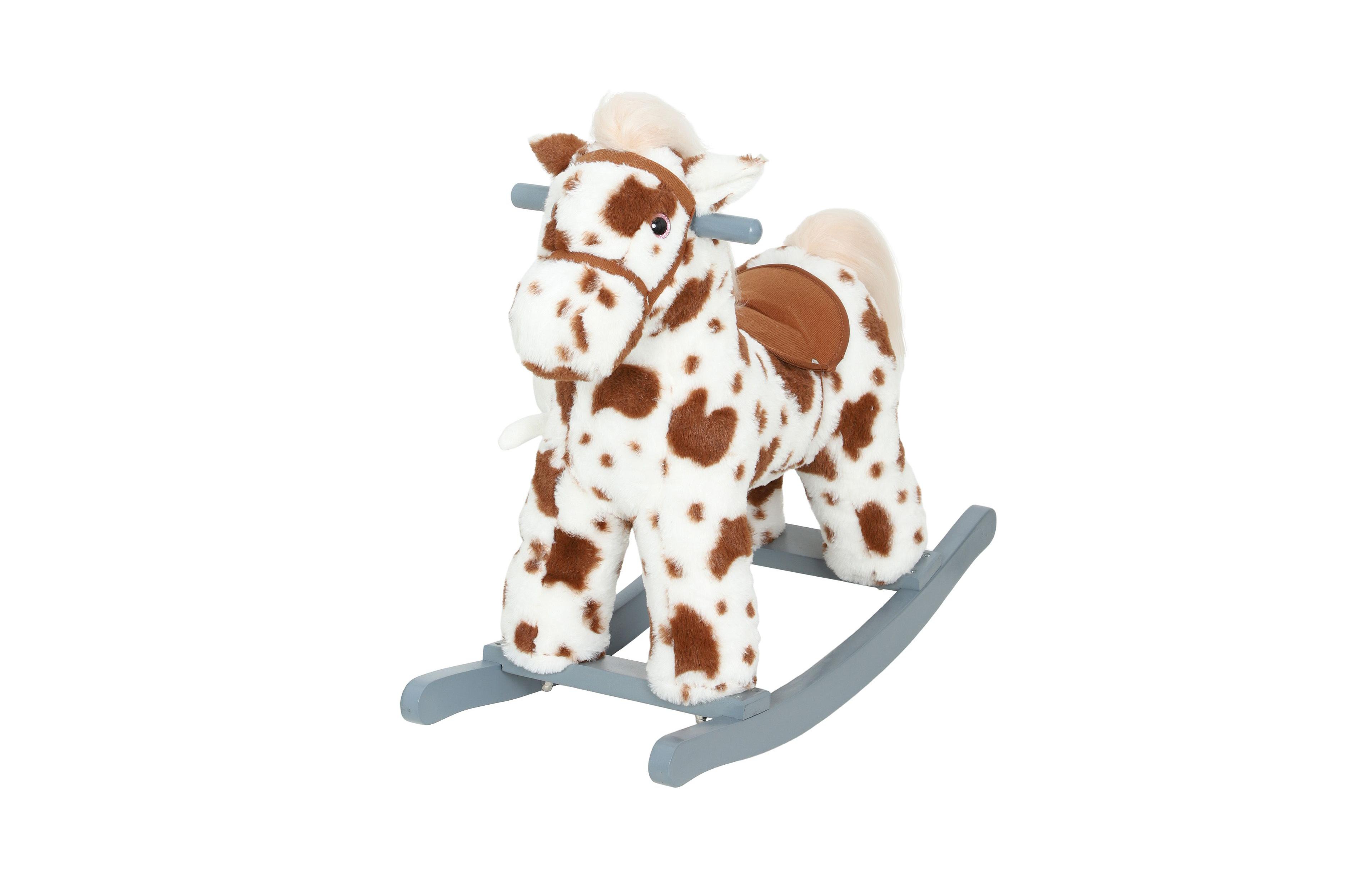 Sevorley Plush Rocking Ride-On Horse, 28"L x 13.8"H, Ages 2-5