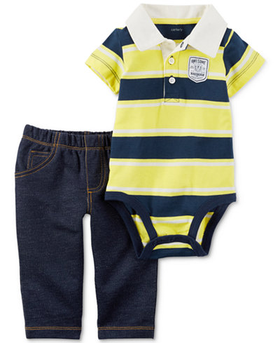 Carter's 2-Pc. Polo Bodysuit & Jeans Set, Baby Boys (0-24 months)