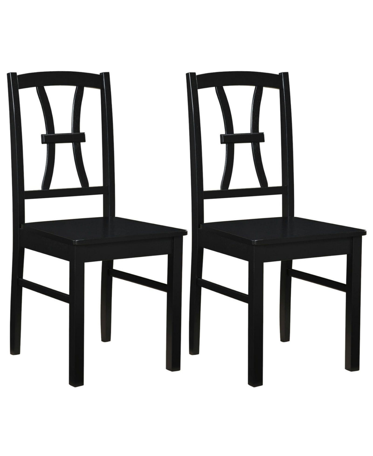 Sugift Cross Back Dining Chairs Set of 2 with 400 Lbs Weight Capacity