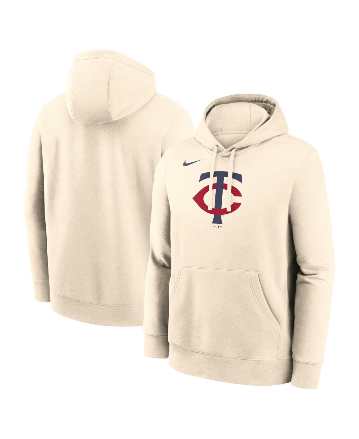 Nike Men's Cream Minnesota Twins Logo Club Fleece Hoodie