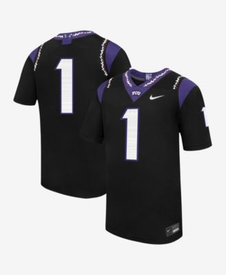 Men's  Black TCU Horned Frogs  Replica Football Jersey