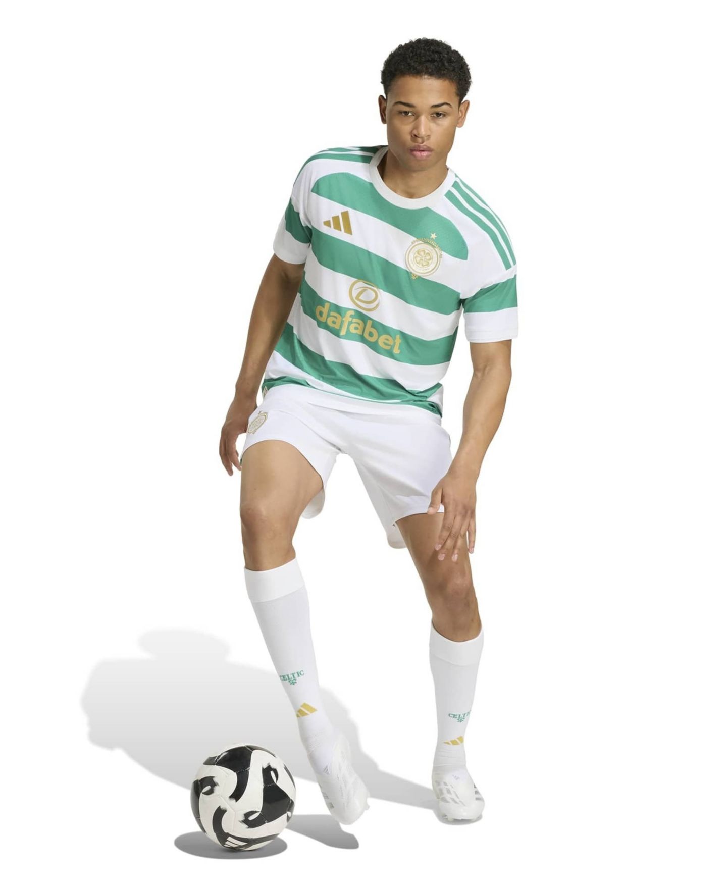 Мужской топ adidas White Celtic Home 2026/27 Authentic Jersey — фото 3
