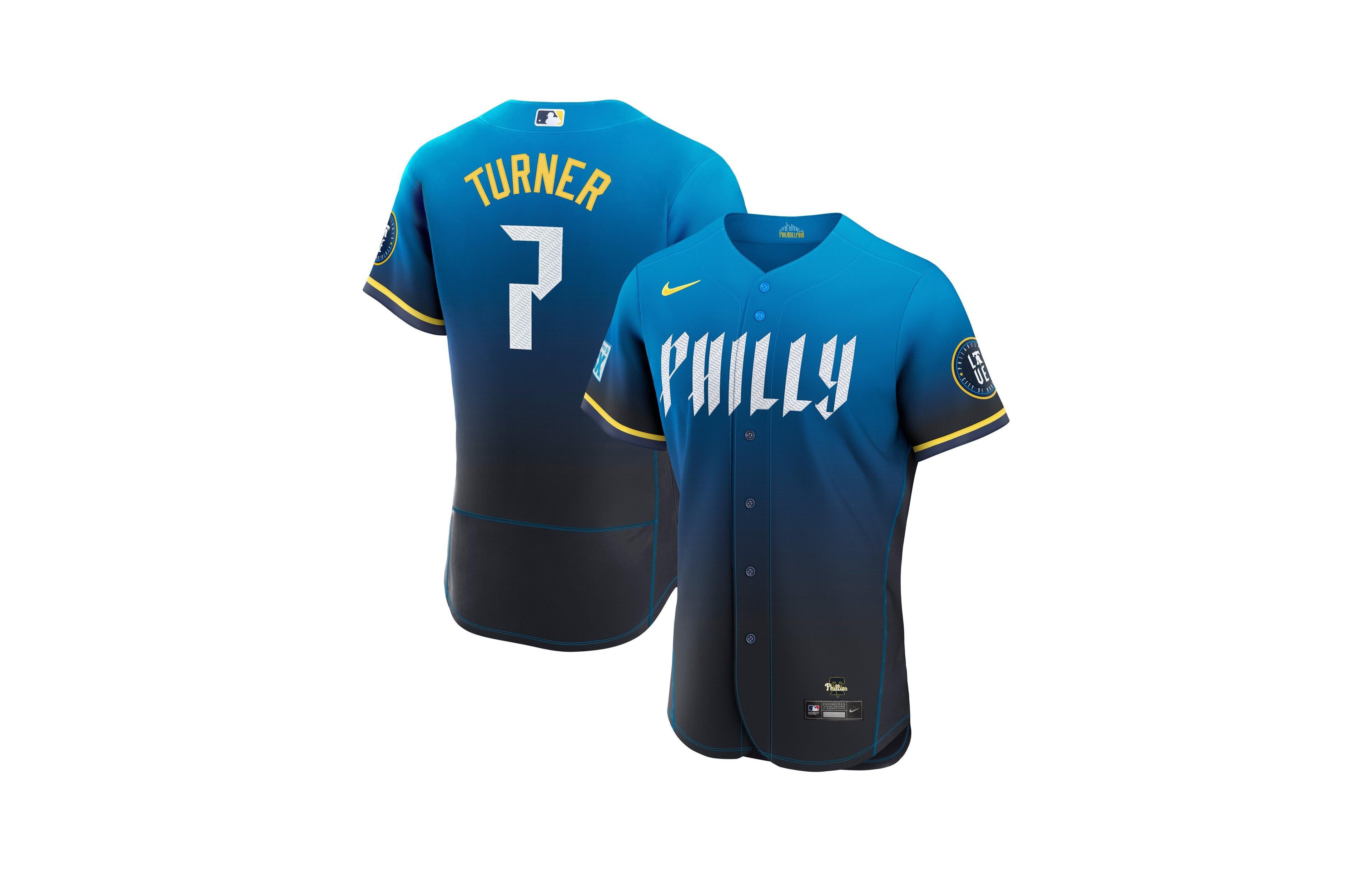 Nike Men's Navy Trea Turner Philadelphia Phillies City Connect Authentic Sponsor Patch Jersey