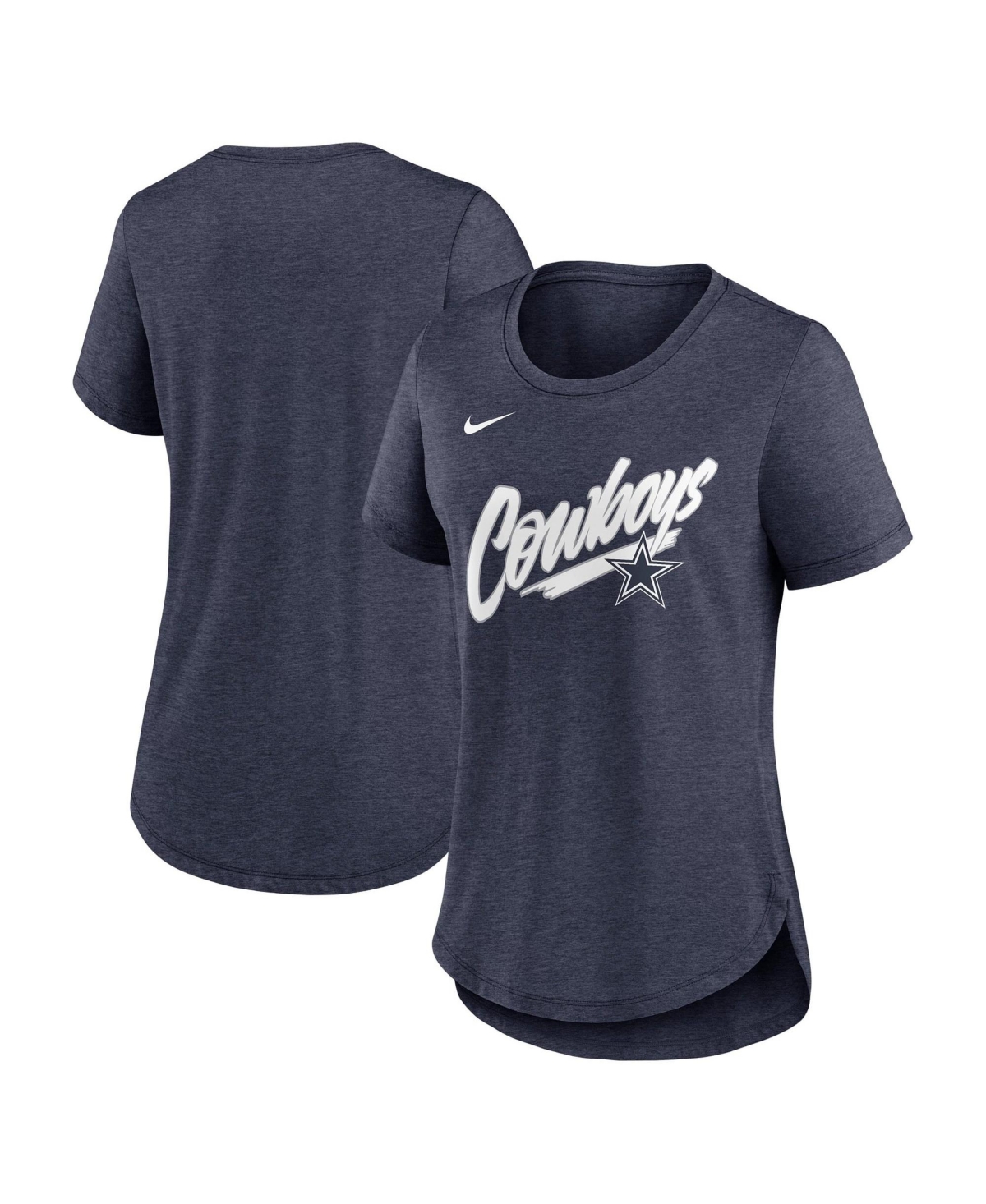 Nike Women's Navy Dallas Cowboys Primetime Tri-Blend T-Shirt
