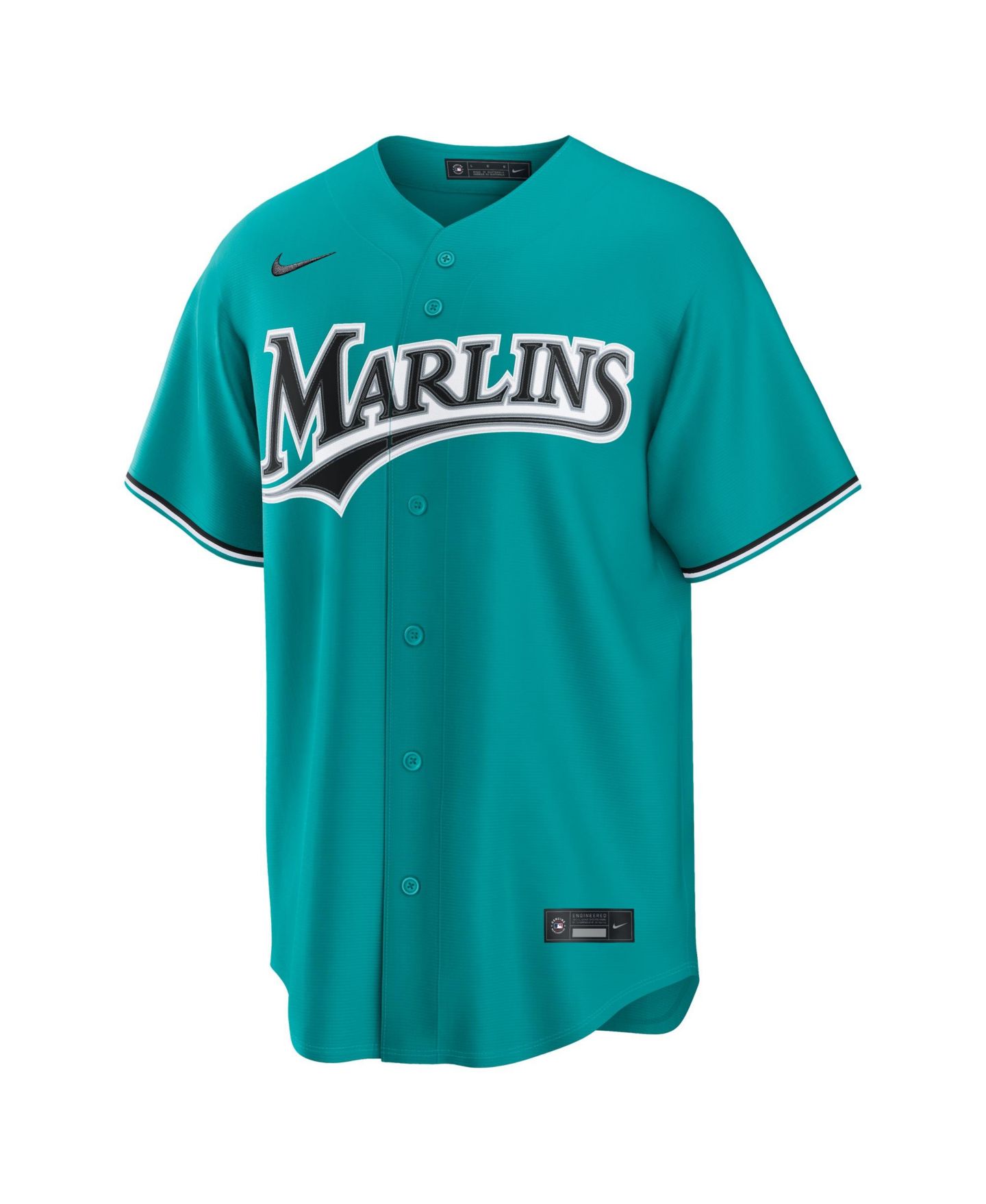 Мужской топ Nike Sandy Alcantara Teal Miami Marlins Alternate Replica Jersey — фото 2