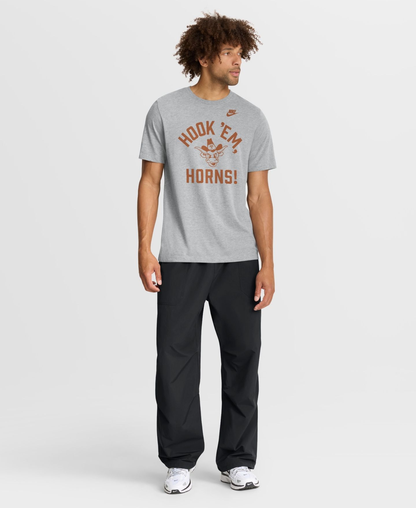 Мужская футболка Nike Heather Gray Texas Longhorns LegacyÂ Mantra Tri-Blend — фото 3