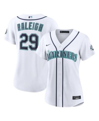Women's Cal Raleigh White Seattle Mariners Home 50th Season Stadium Jersey