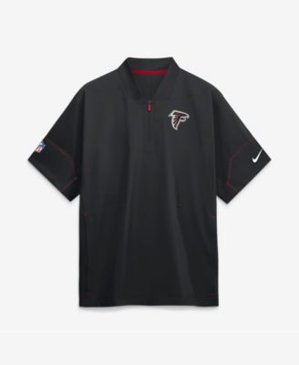Men's Black Atlanta Falcons Sideline Short Sleeve Quarter-Zip Coaches Jacket