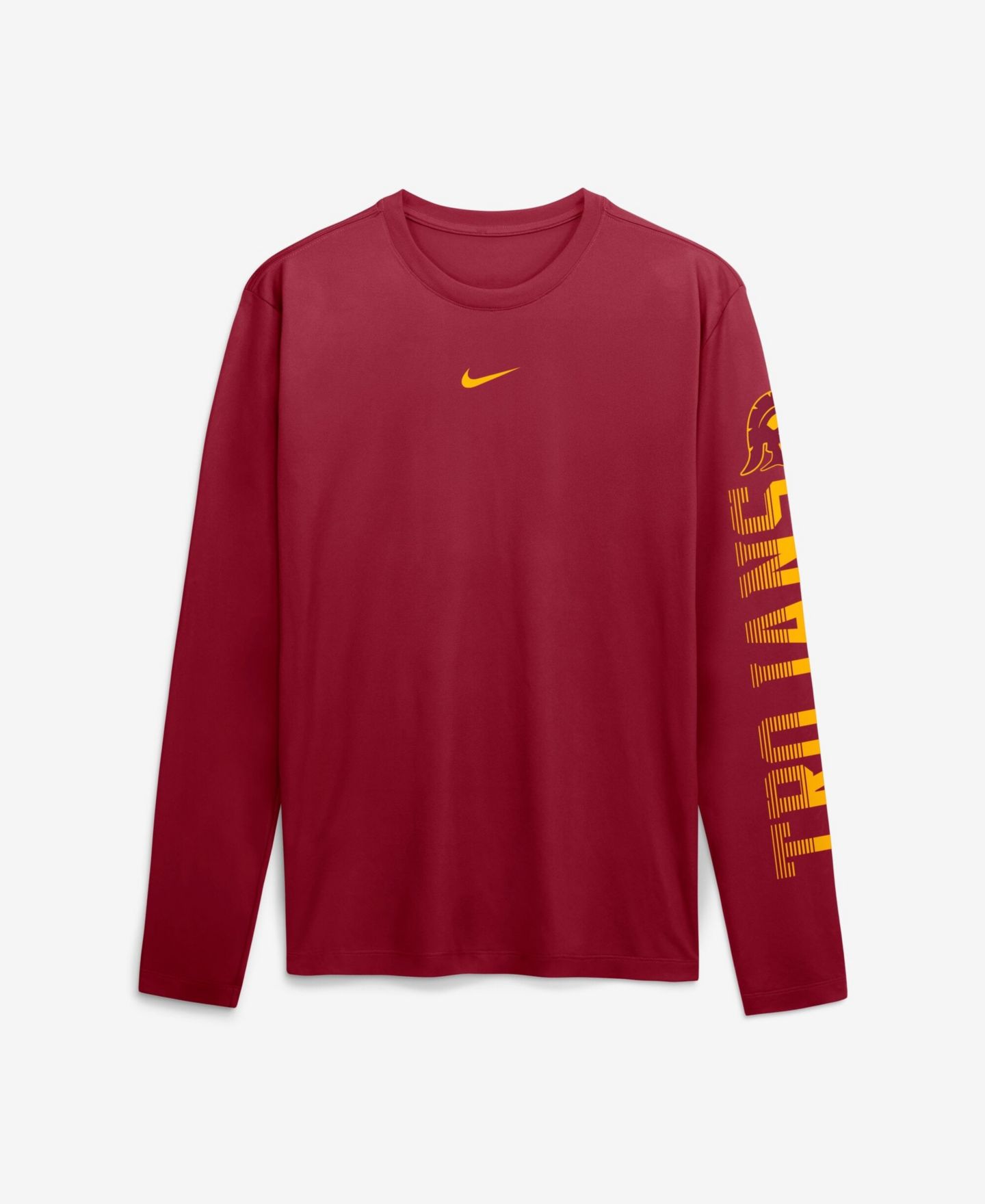 Мужская футболка Nike Cardinal USC Trojans Primetime Logo Sleeve Legend Dri-FIT Long Sleeve — фото 1