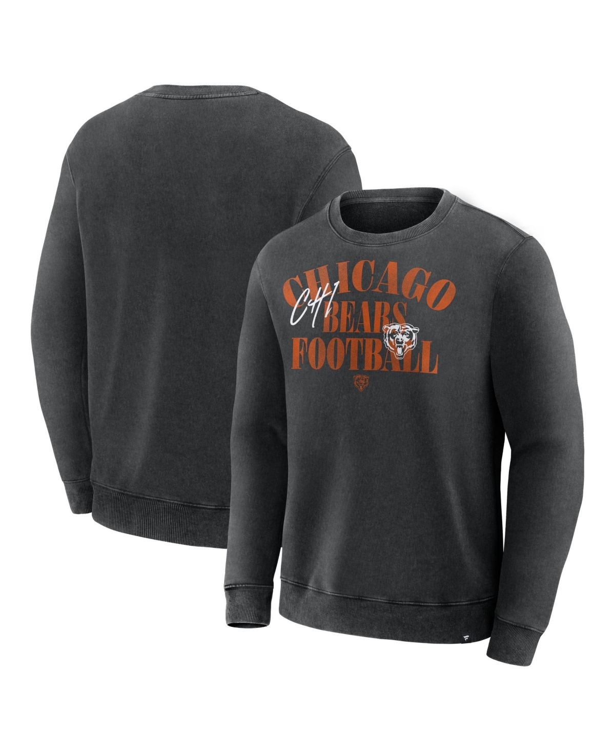 Fanatics Men's Black Chicago Bears Halftime Lead Relaxed Heavyweight French Terry Sweatshirt