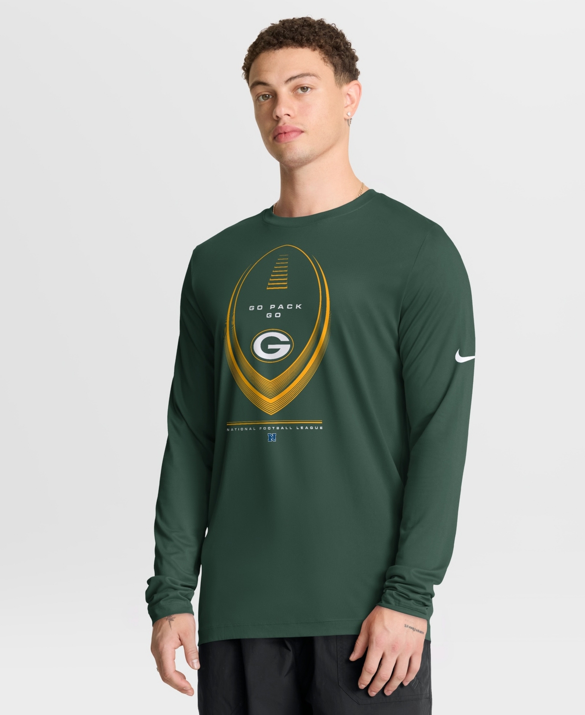 Nike Men's Green Bay Packers Legend Icon Dri-fit Long Sleeve T-Shirt