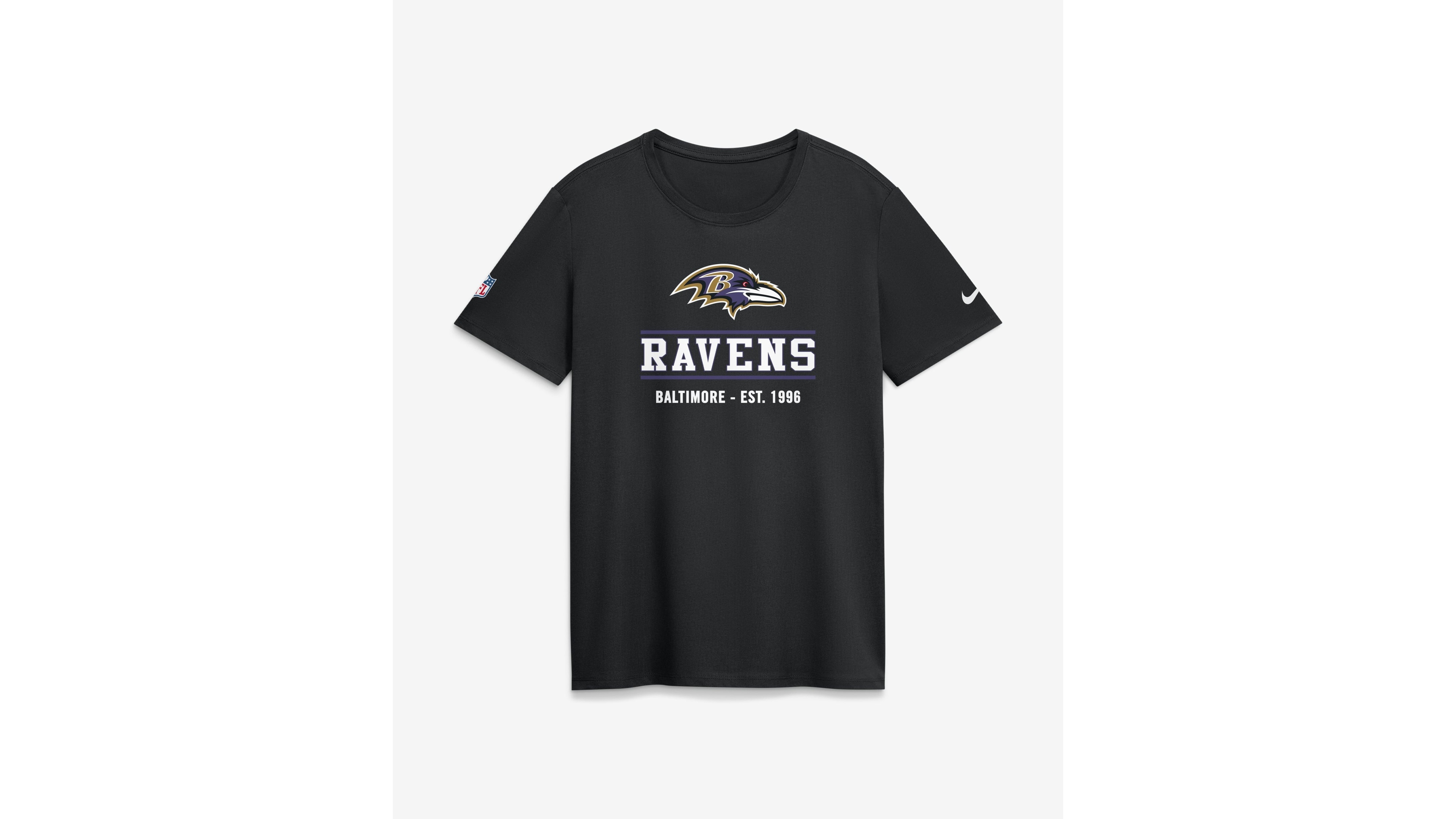 Nike Women's Black Baltimore Ravens Sideline Alt Dri-fit T-Shirt