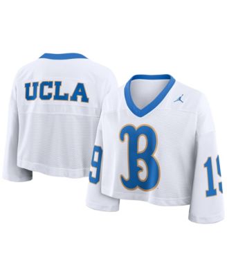 Women's White UCLA Bruins Oversized Logo Cropped Fashion Jersey