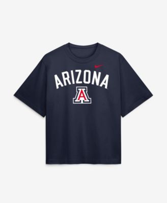Women's  Navy Arizona Wildcats Arch Logo Boxy T-Shirt