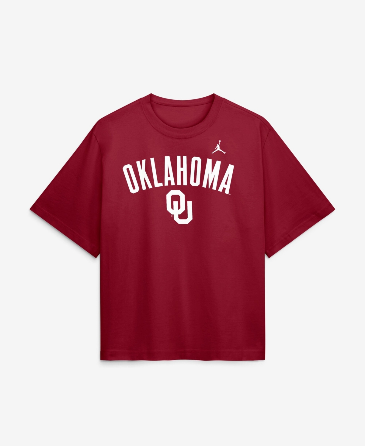 Jordan Women's Crimson Oklahoma Sooners Arch Logo Boxy T-Shirt