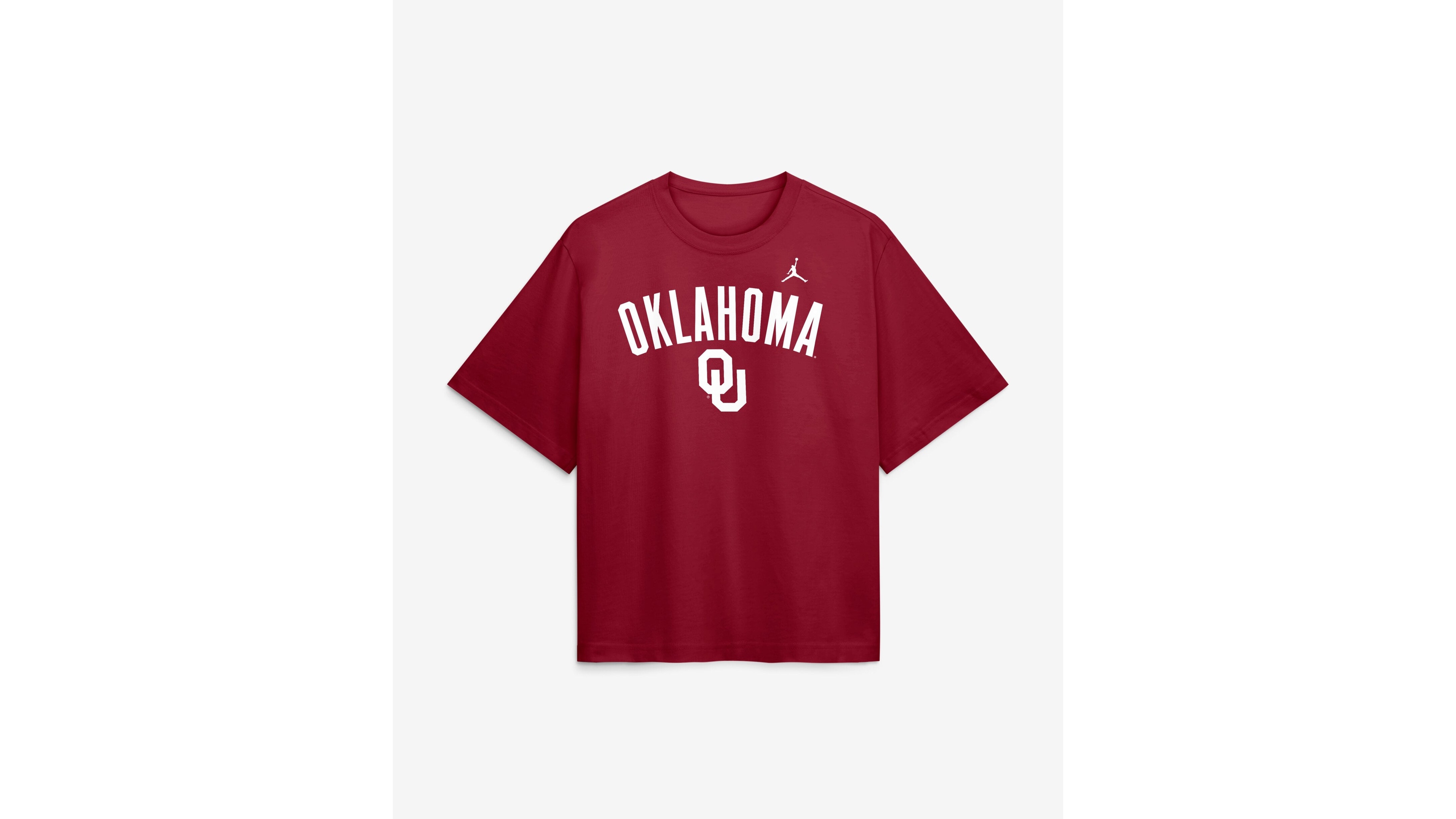Jordan Women's Crimson Oklahoma Sooners Arch Logo Boxy T-Shirt